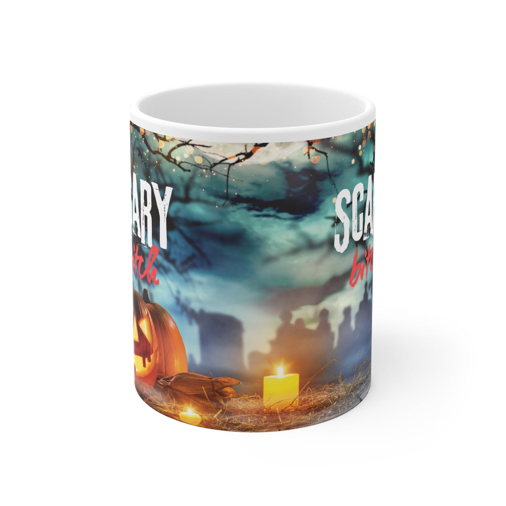 Scary Bitch Halloween Ghost Mug — Ceramic Coffee Cup