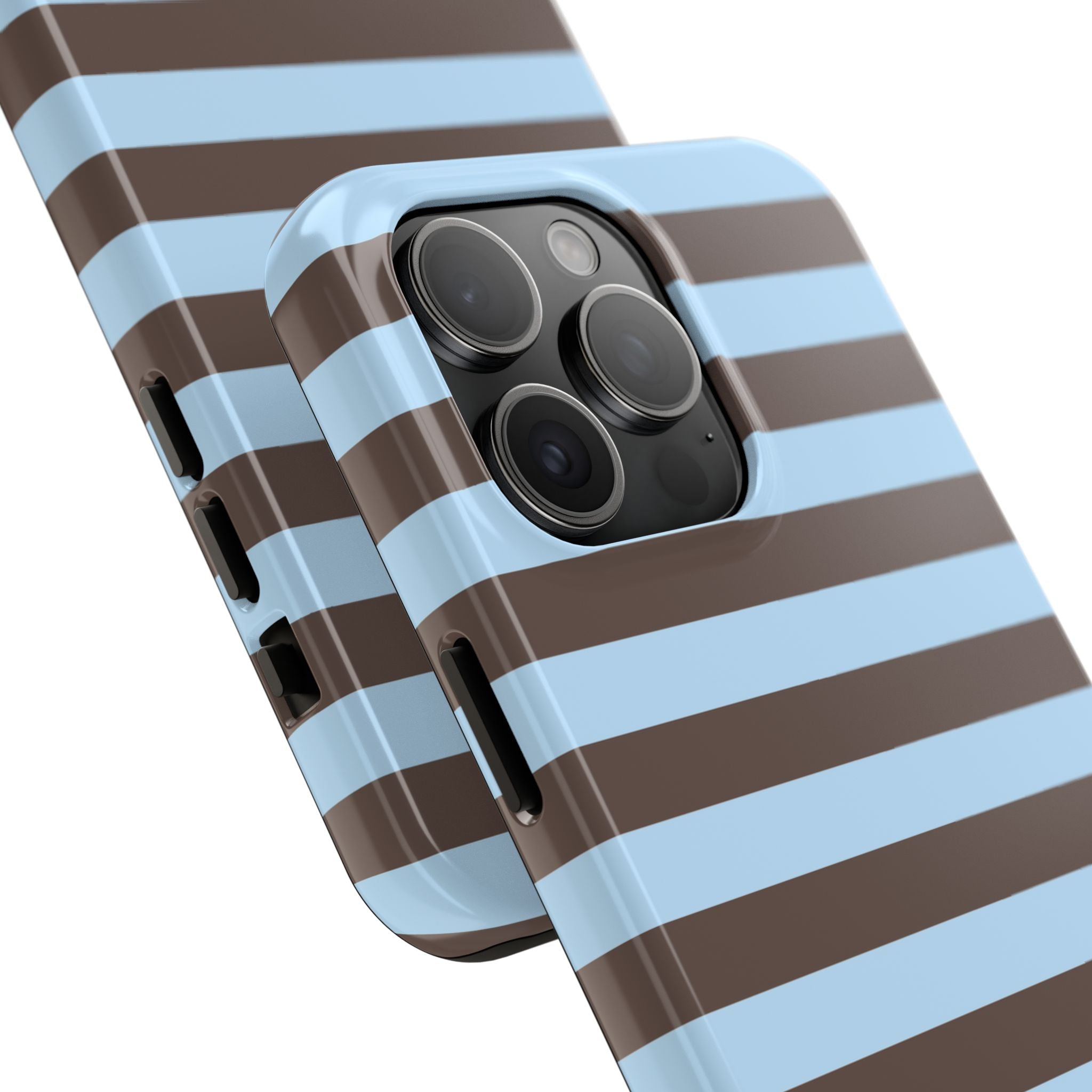 iPhone Case Blue Brown Stripes