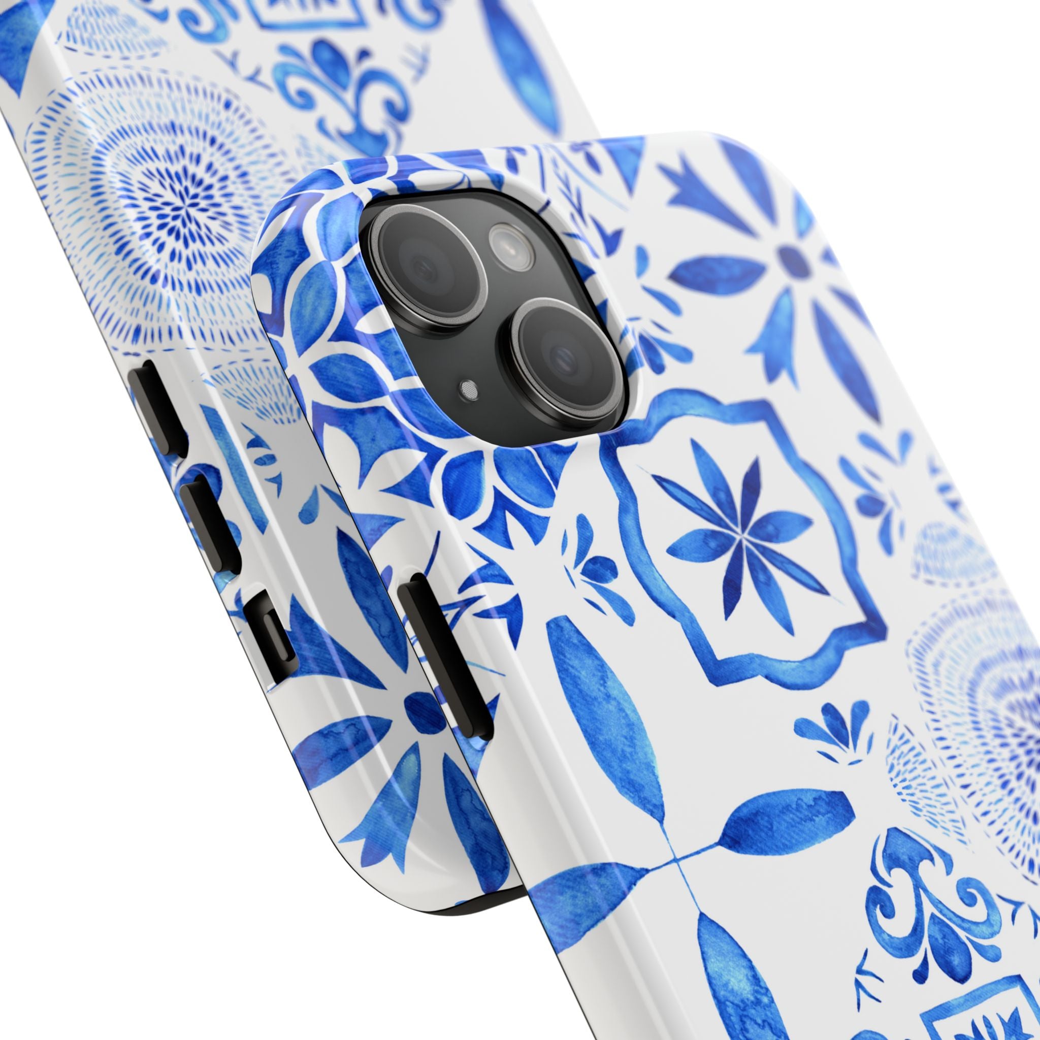 iPhone Case Pastel Santorini Inspired Blue White