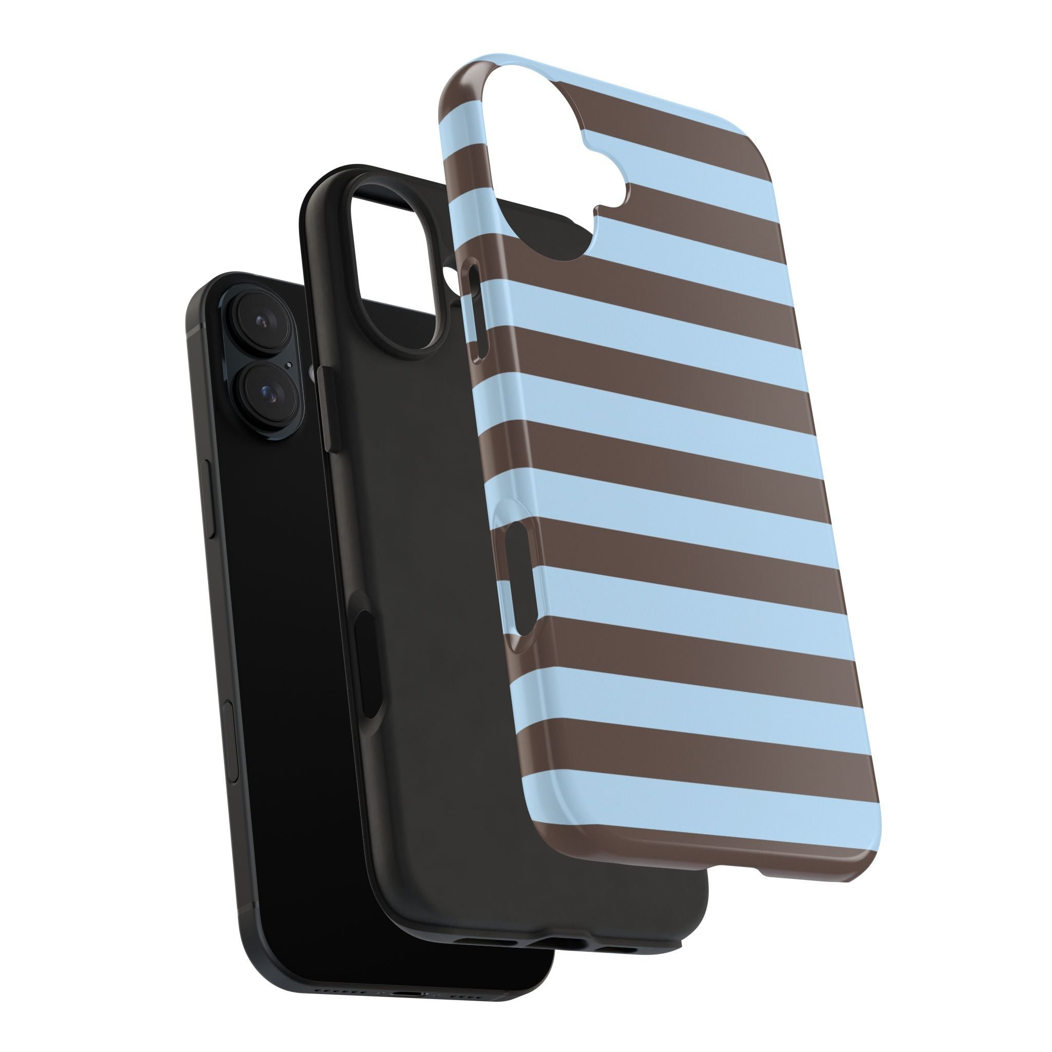 iPhone Case Blue Brown Stripes