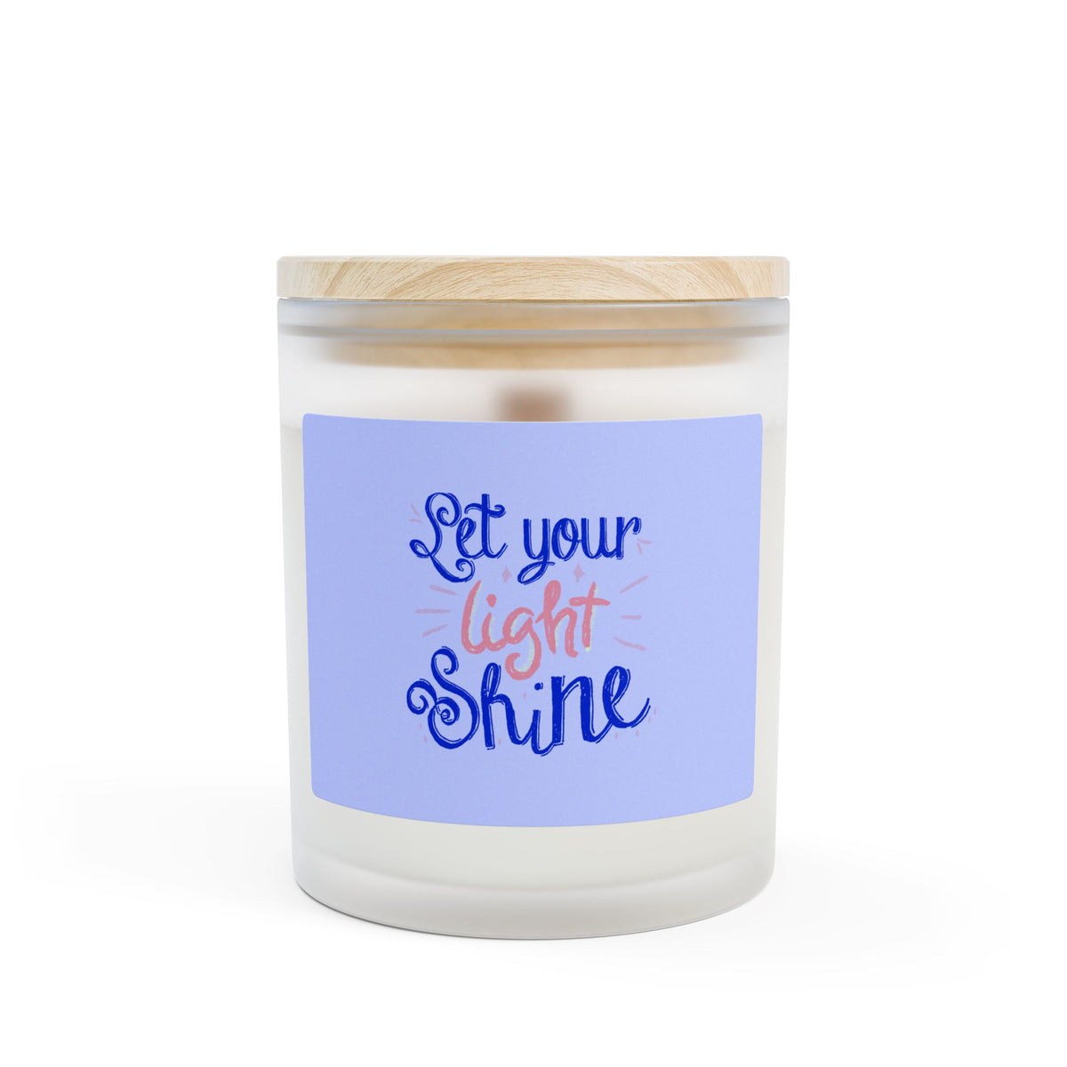 Holiday Candle — “Let your light shine” Frosted Glass 11oz