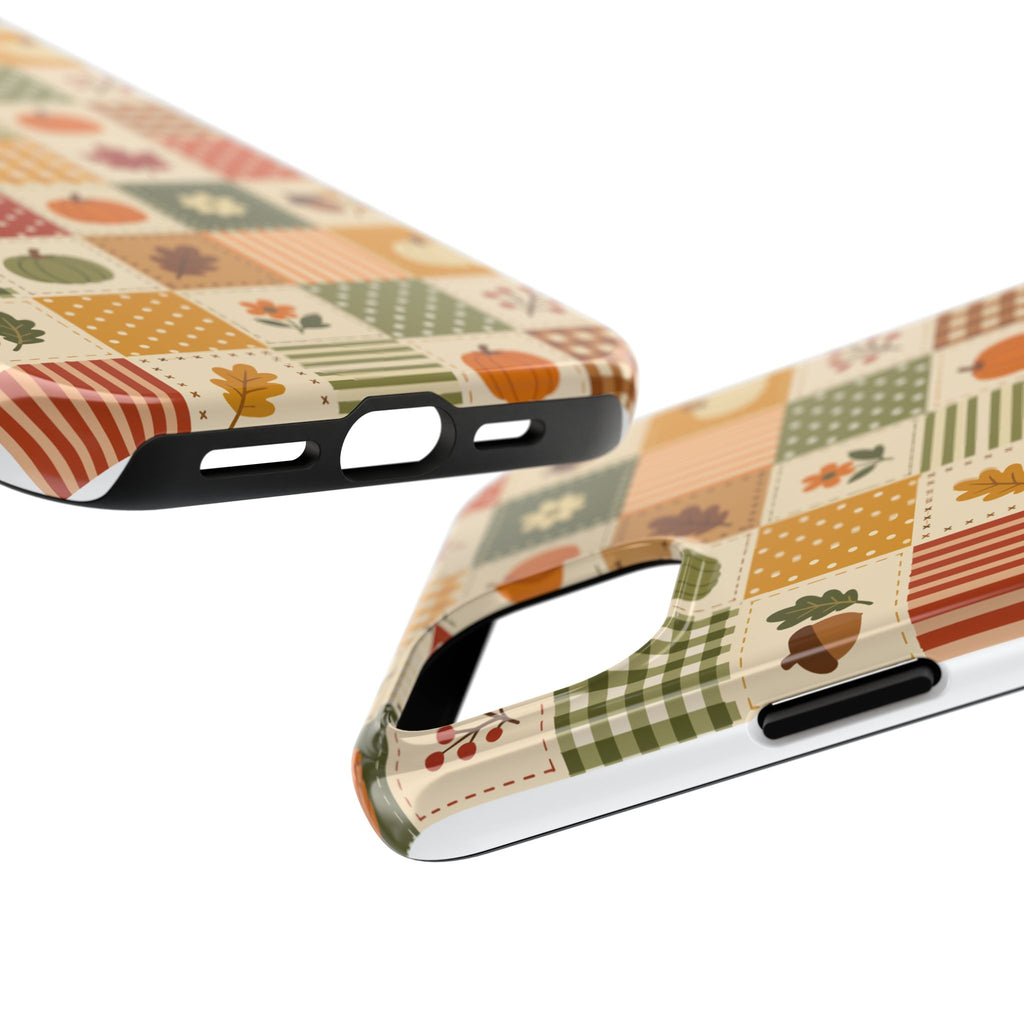iPhone Case - Patchwork Orange Green Halloween Theme