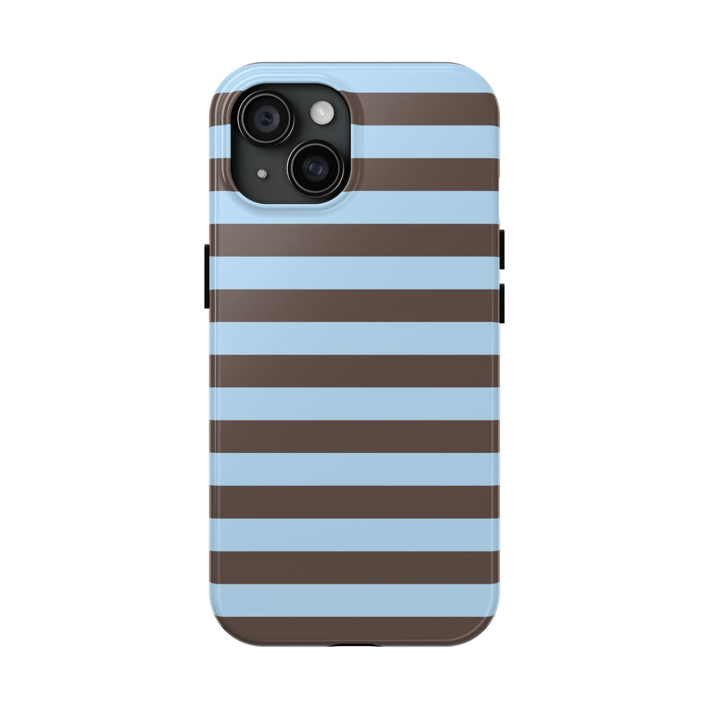 iPhone Case Blue Brown Stripes