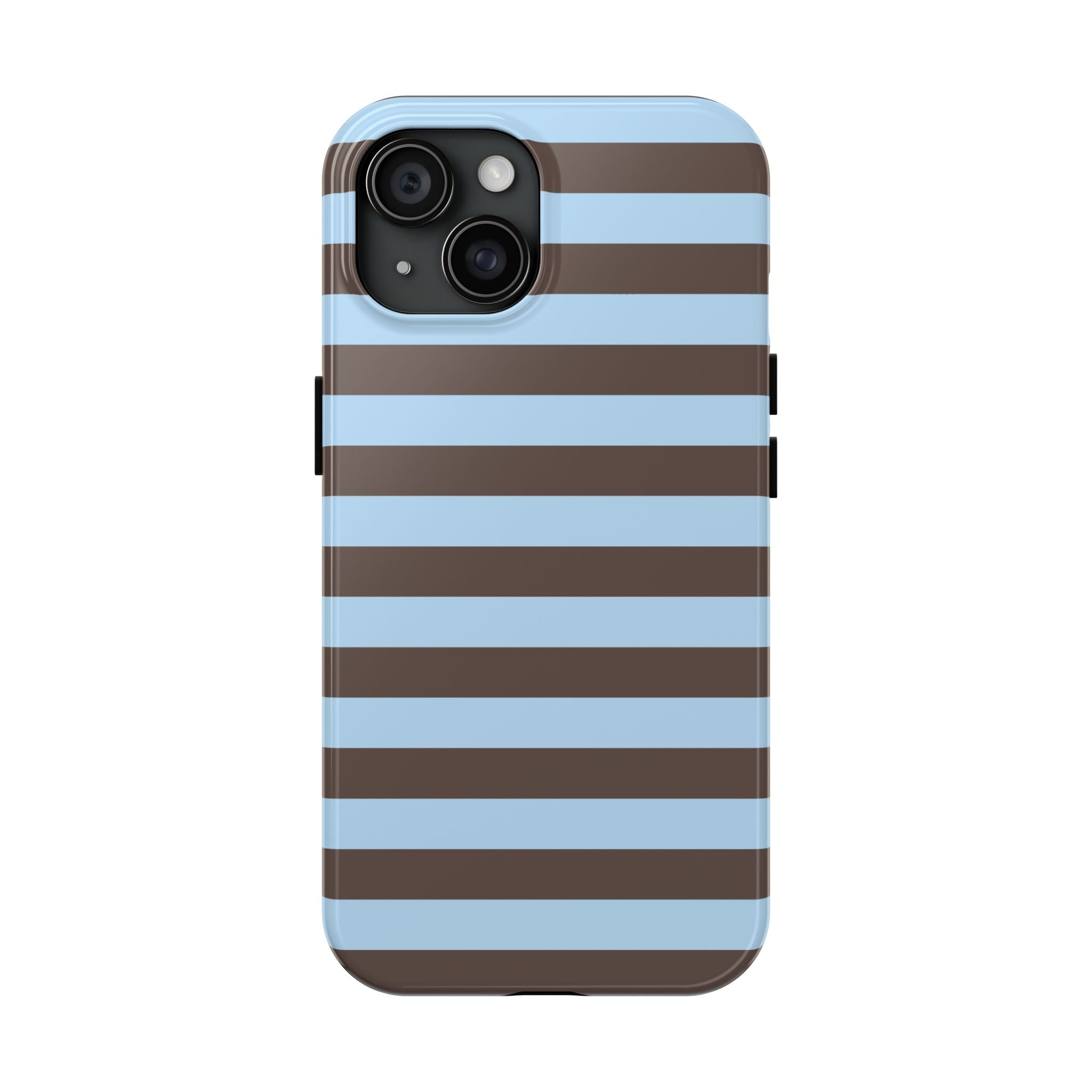 iPhone Case Blue Brown Stripes