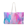 Pastel Abstract Tile Weekender Bag — Large Travel or Beach Tote