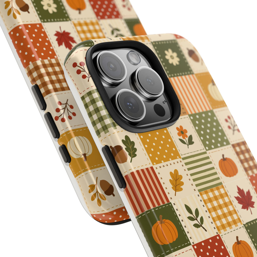 iPhone Case - Patchwork Orange Green Halloween Theme