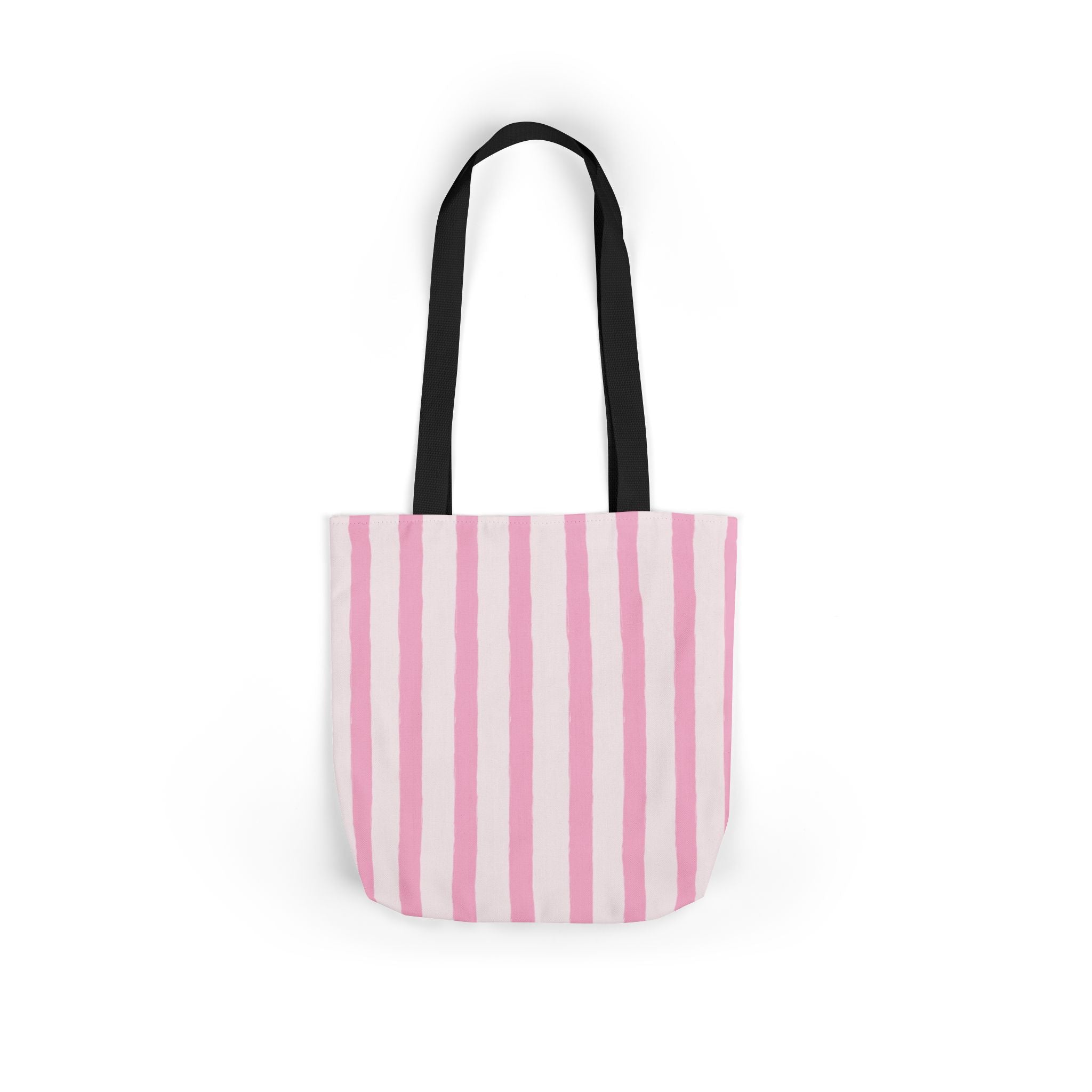 Canvas Tote Bag — Pink Stripe Beach-Ready Shopper