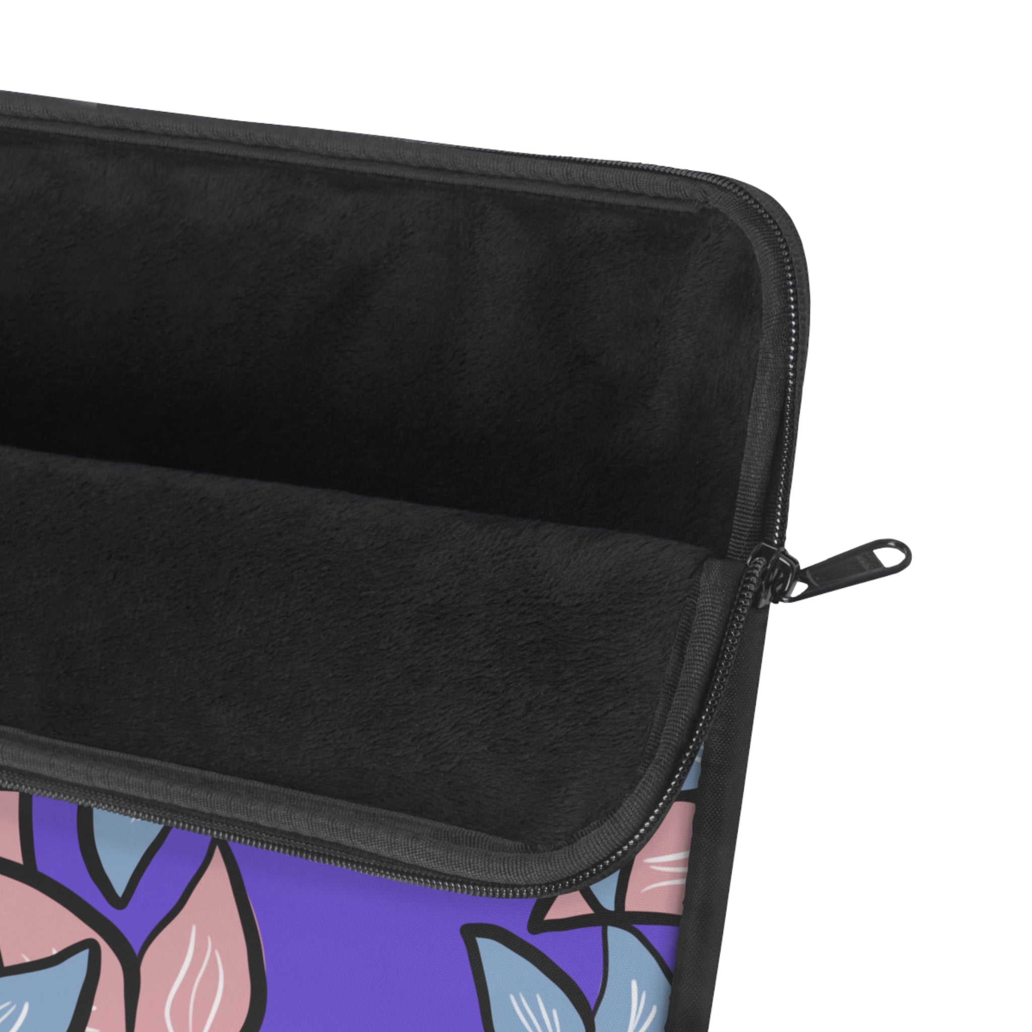 Pink Blue Floral Laptop Sleeve - Protective Neoprene Cover
