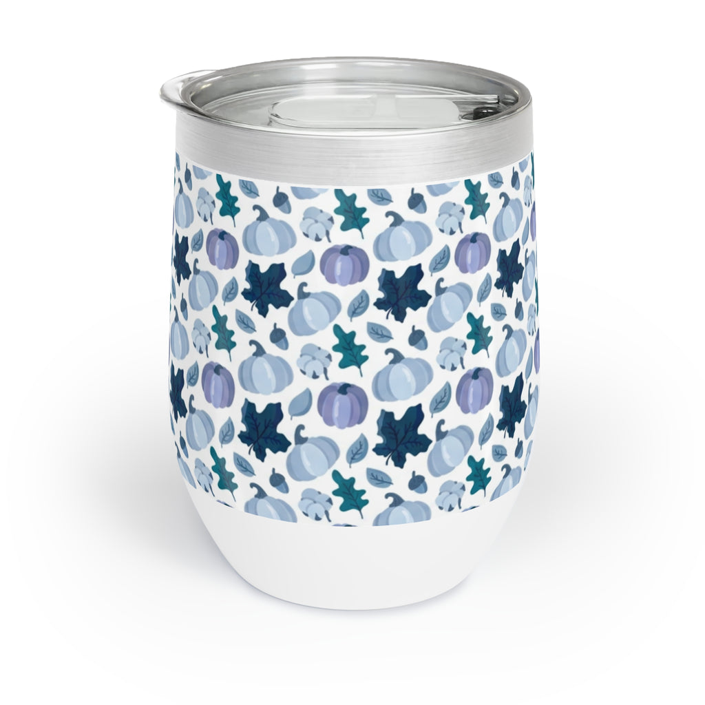 Blue Pumpkin Fall Chill Wine Tumbler