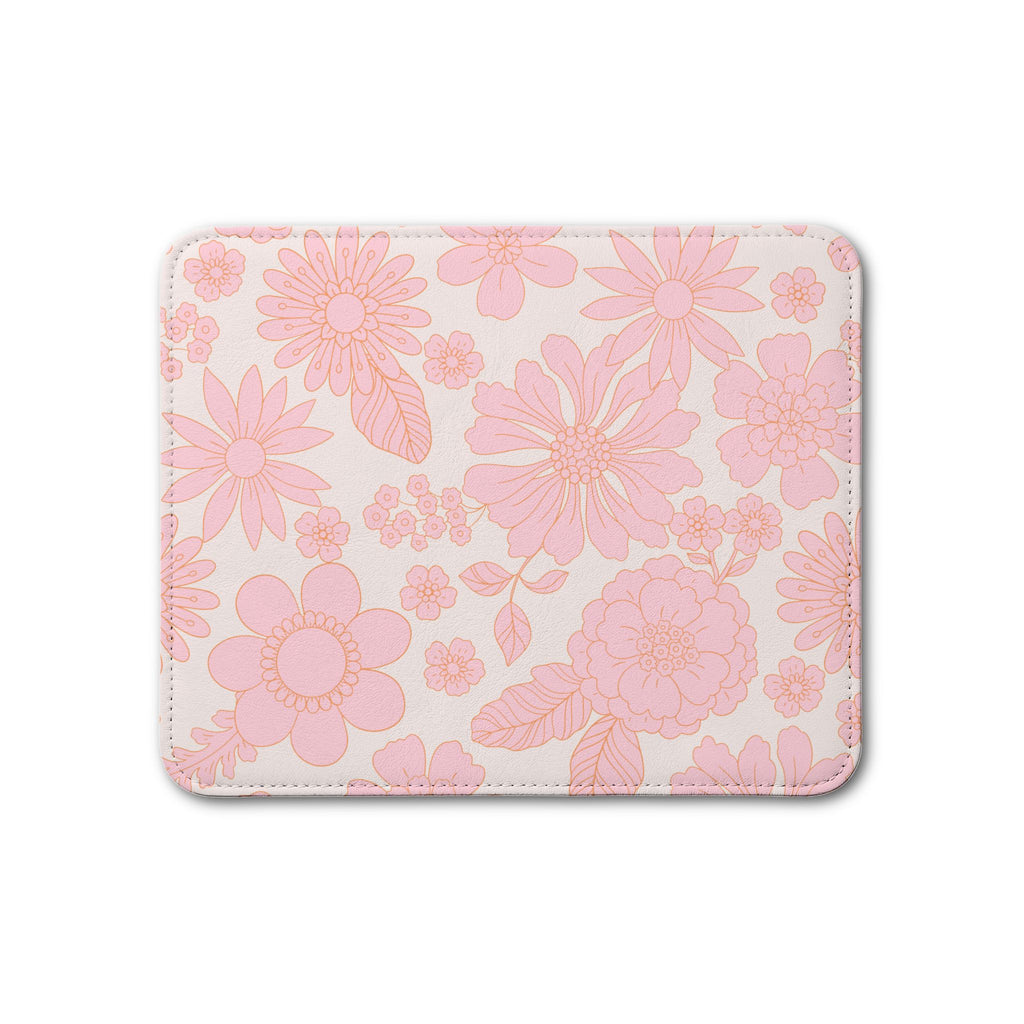 Pretty Retro Flowers Leather Placemat - Table Decor