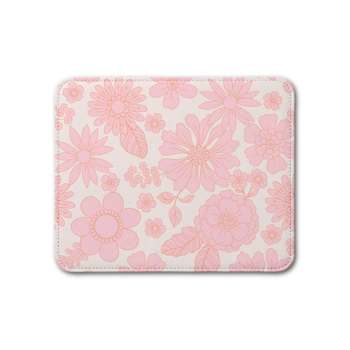 Pretty Retro Flowers Leather Placemat - Table Decor