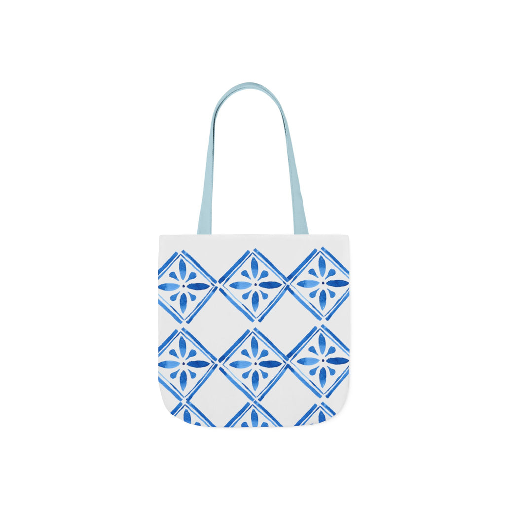 Canvas Tote Bag — Santorini Inspired Beach-Ready Shopper