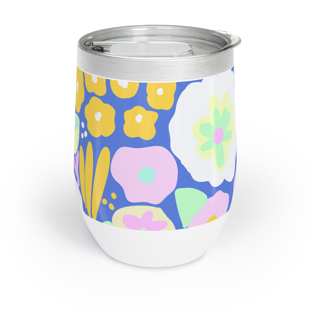 Chill Wine Tumbler - Colourful Floral Design