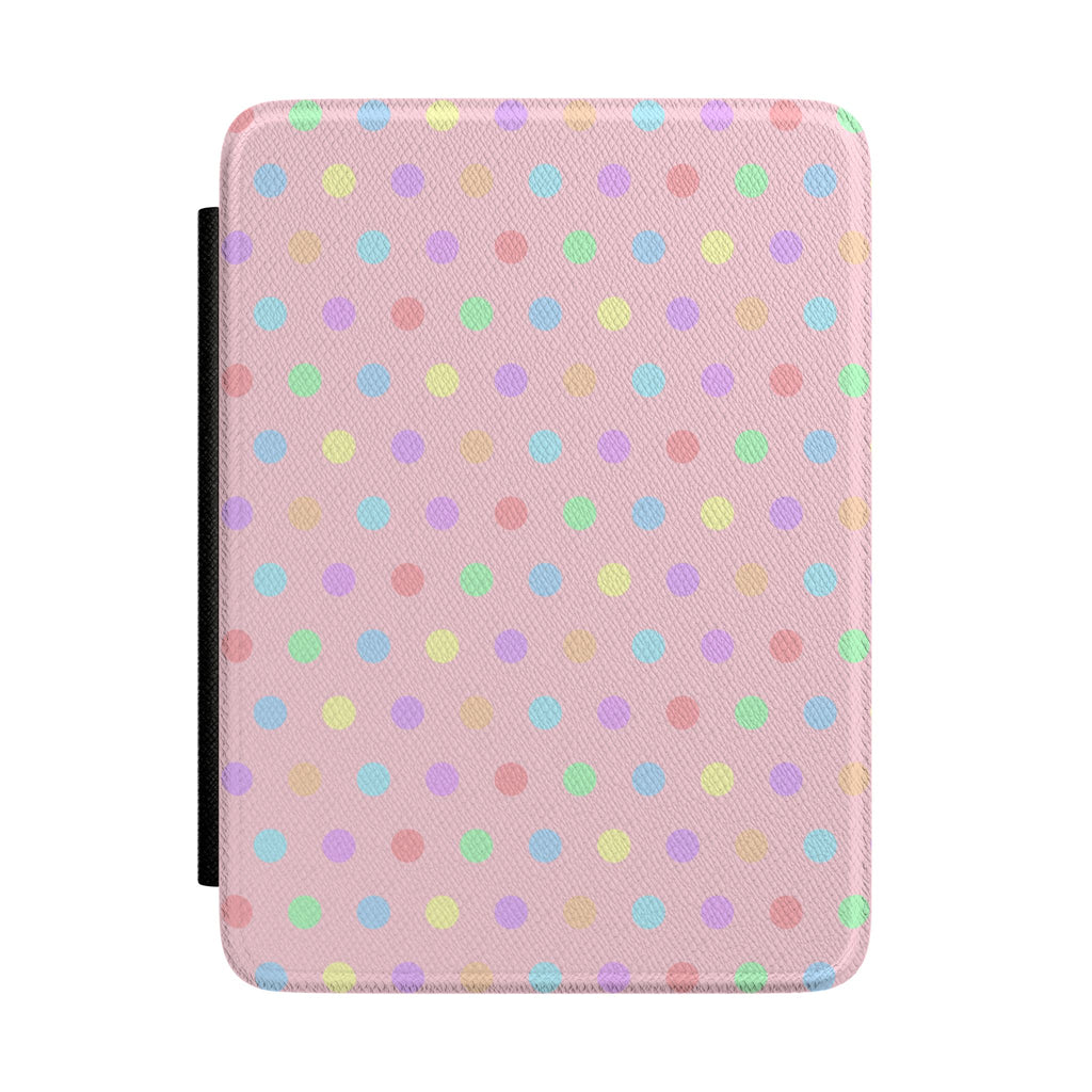 Pastel Polka Dot Kindle Case | Pink Rainbow Dots