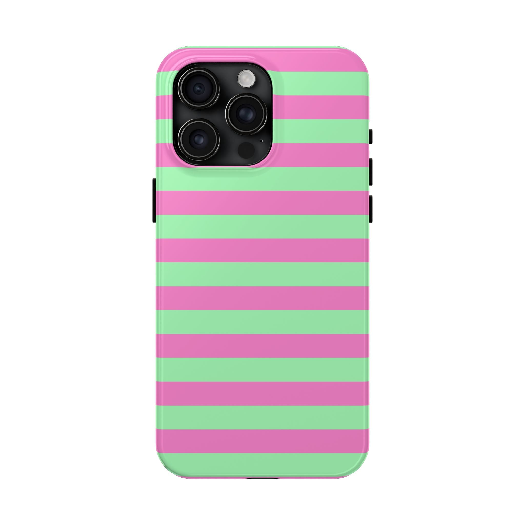 iPhone Case Pink Green Stripes