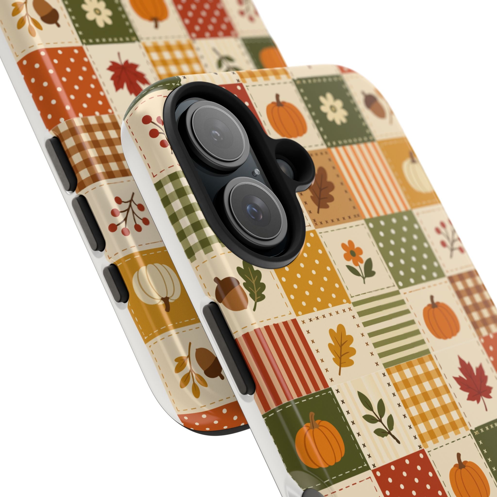 iPhone Case - Patchwork Orange Green Halloween Theme