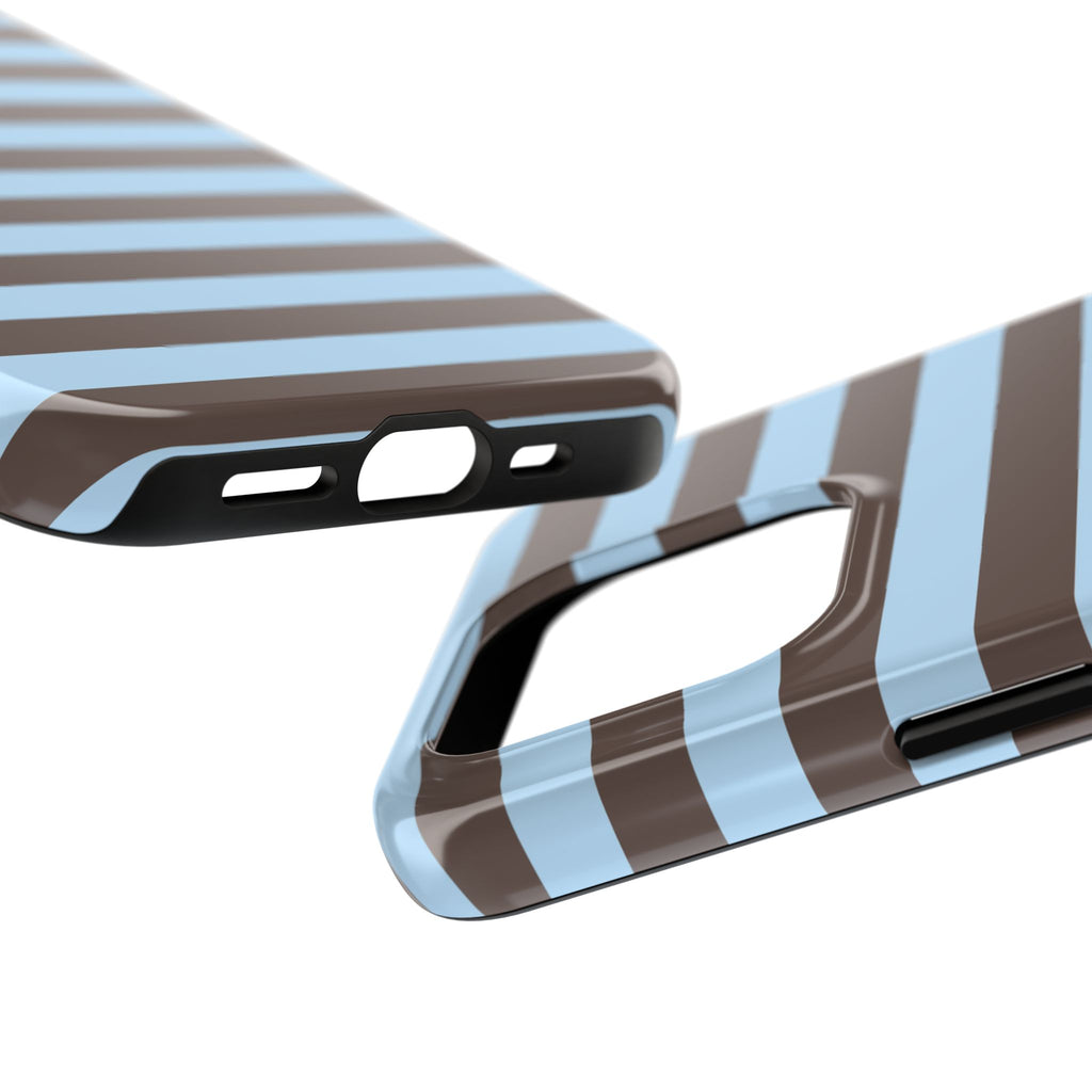 iPhone Case Blue Brown Stripes