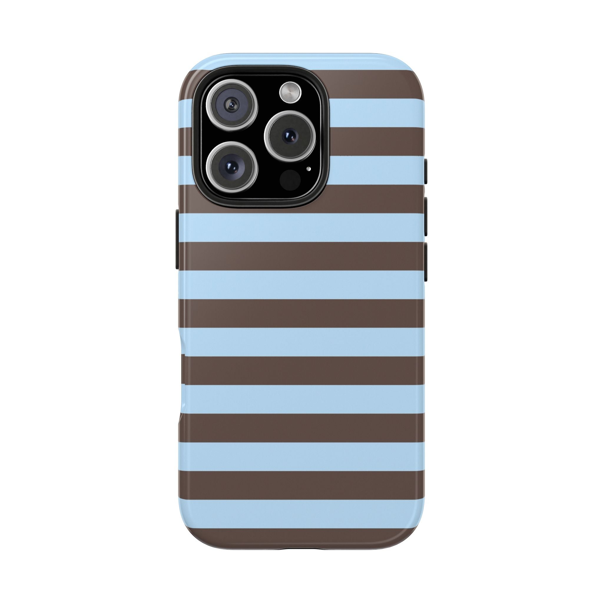 iPhone Case Blue Brown Stripes