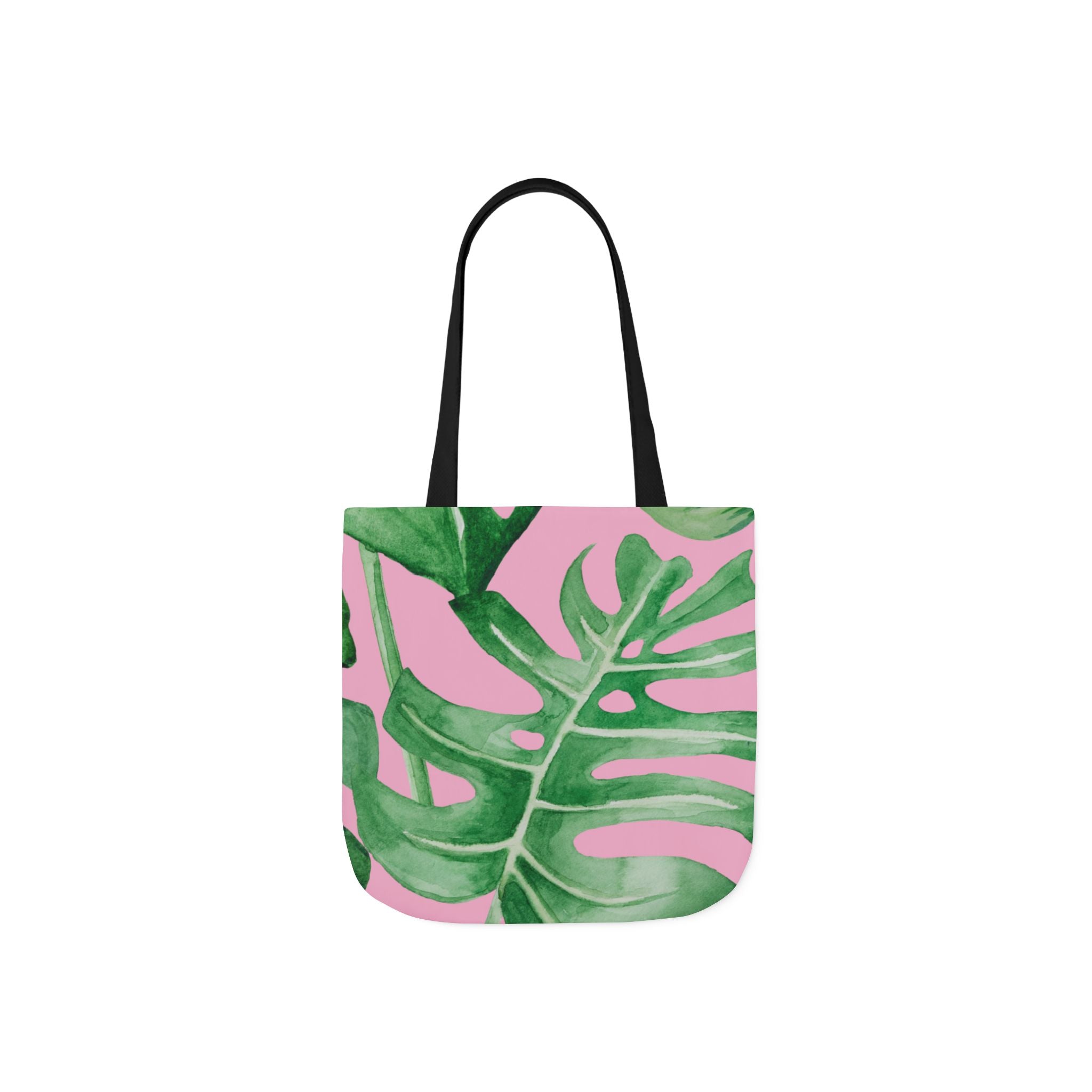 Striped Canvas Tote Bag — Tropical Beach-Ready Shopper