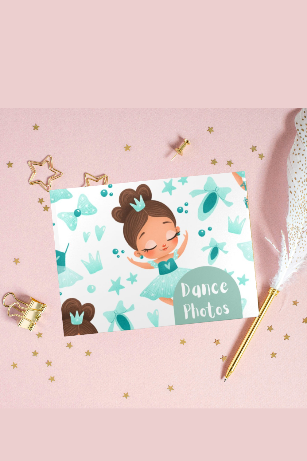 Teal Ballerina Dance Photos Hardcover A4 Photo Book — Keepsake Yearbook Memory Album DIY