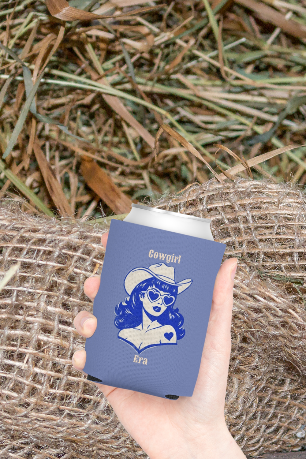 Cowgirl Era Can Cooler –Blue