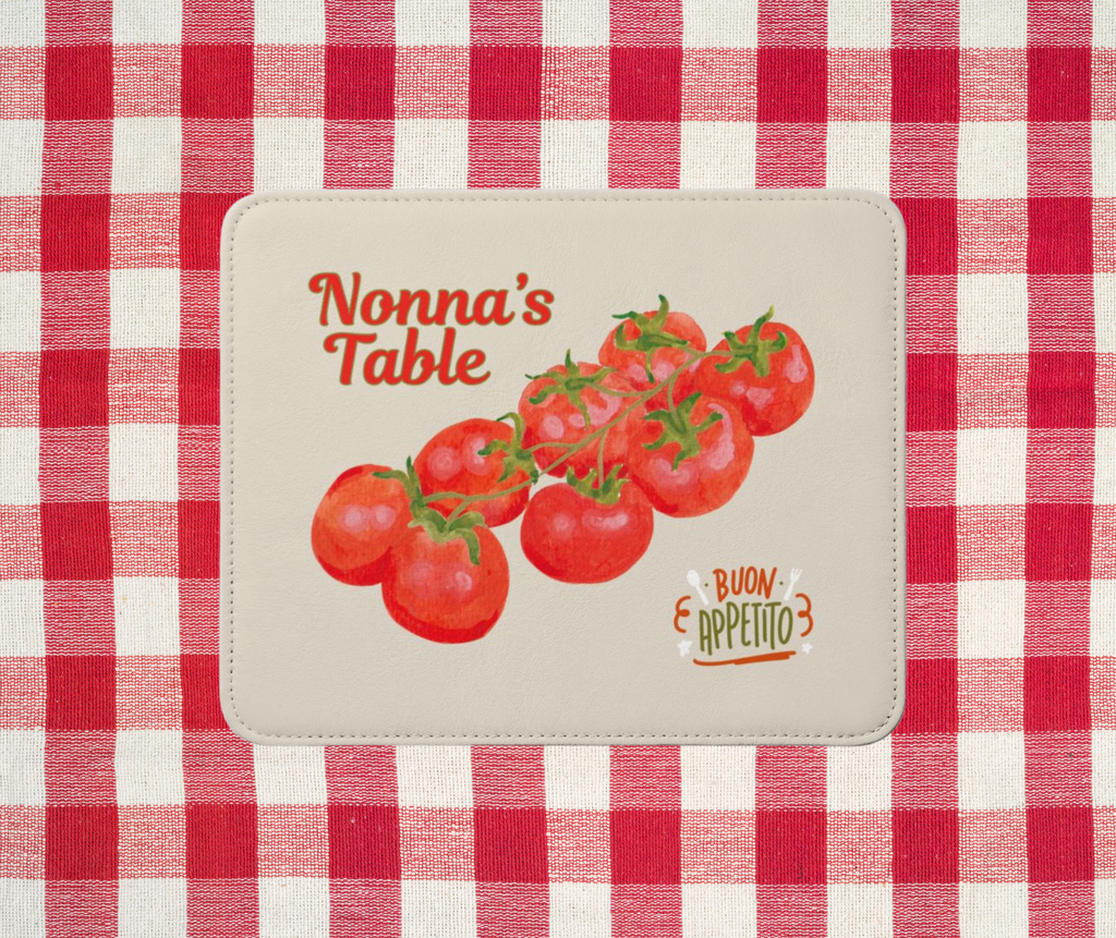 Nonna Table Family Dinner Leather Placemat - Italian Table Decor
