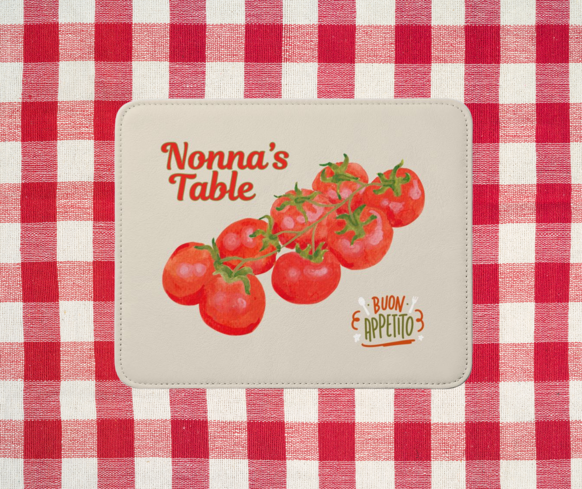 Nonna Table Family Dinner Leather Placemat - Italian Table Decor