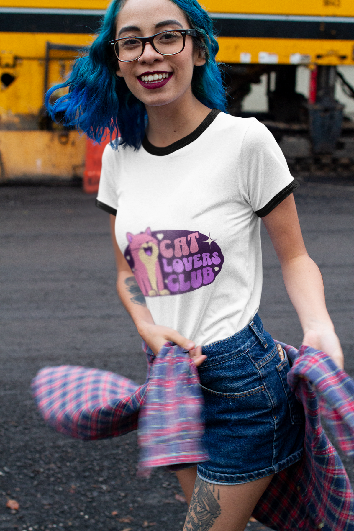 Cat Lovers Club Ringer T-Shirt