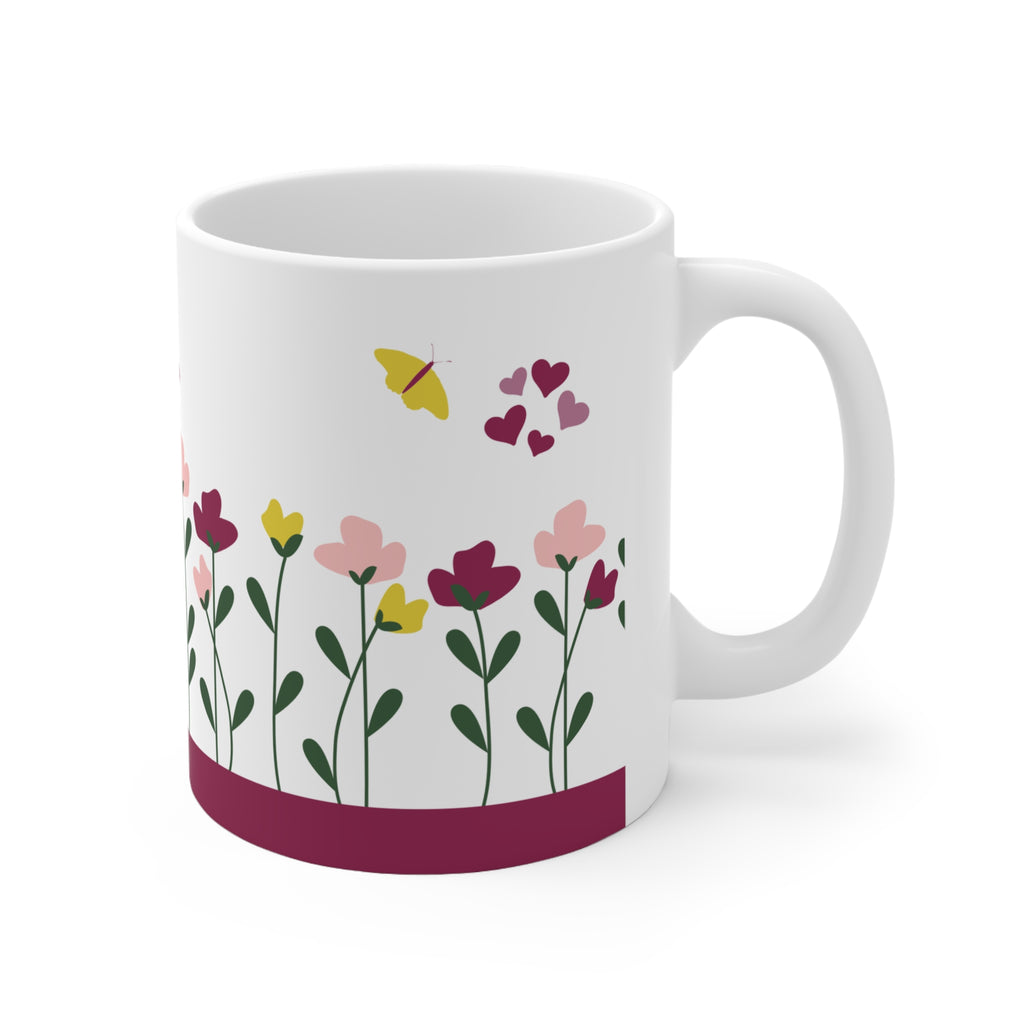 Floral Mug — Ceramic Coffee Cup