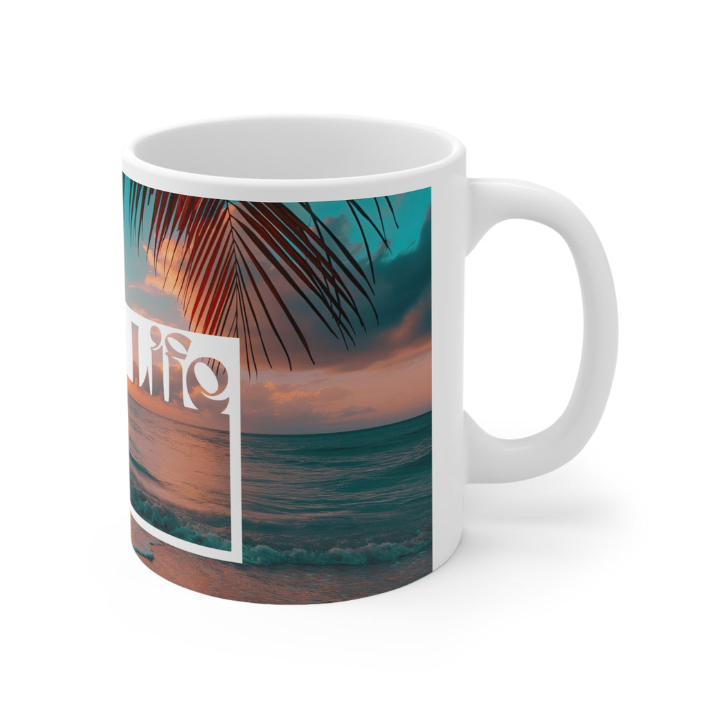 Beach Life Mug — Ceramic Coffee Cup