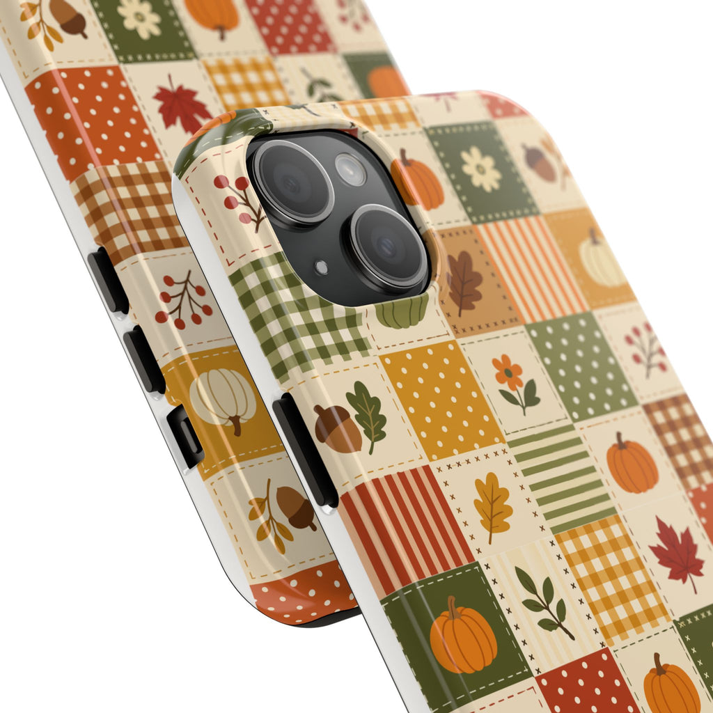iPhone Case - Patchwork Orange Green Halloween Theme