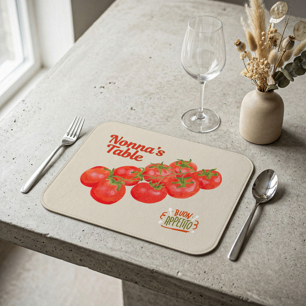 Nonna Table Family Dinner Leather Placemat - Italian Table Decor