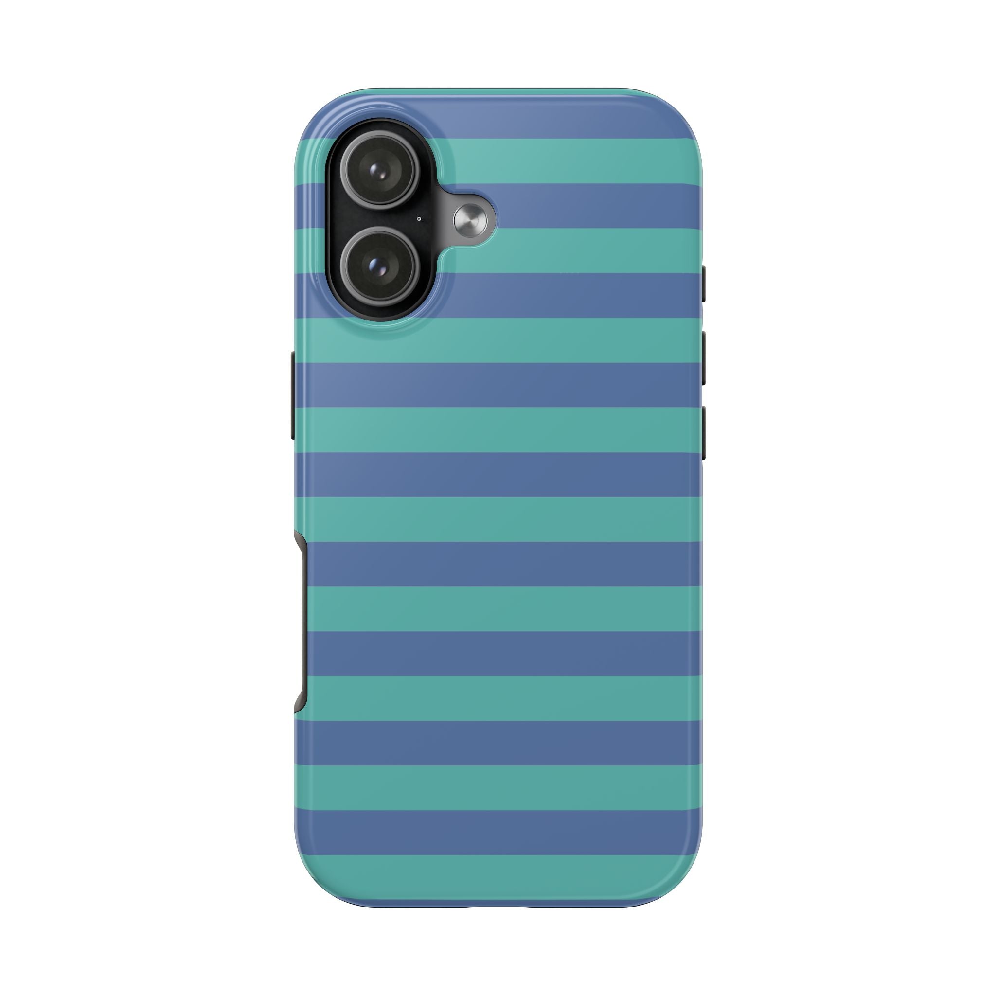 iPhone Case Navy Aqua Stripes