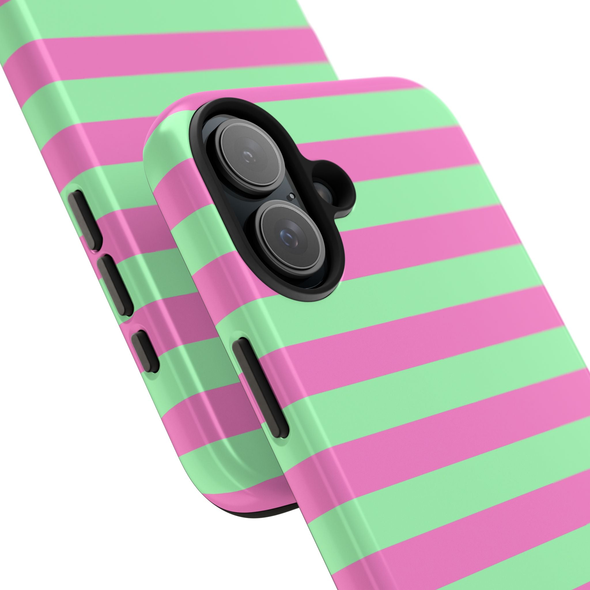 iPhone Case - Pink Green Stripes