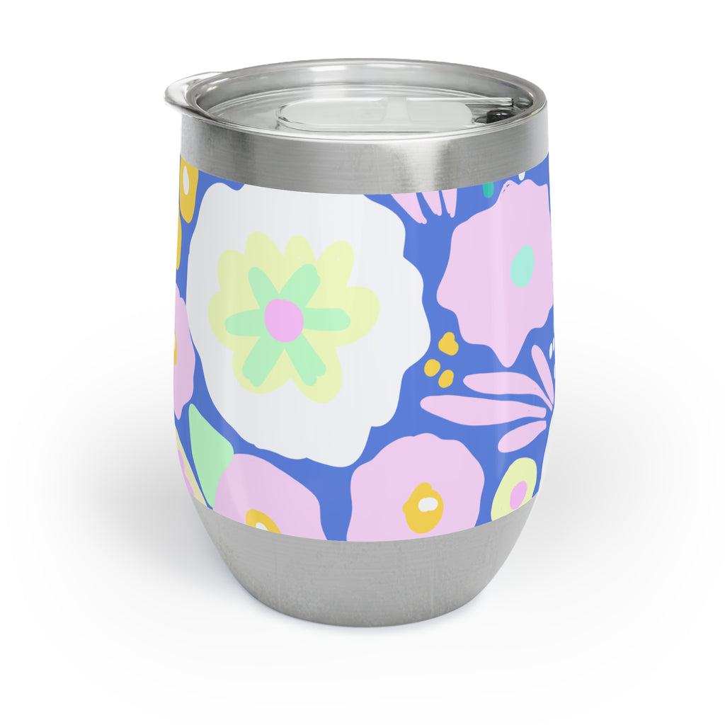 Chill Wine Tumbler - Colourful Floral Design