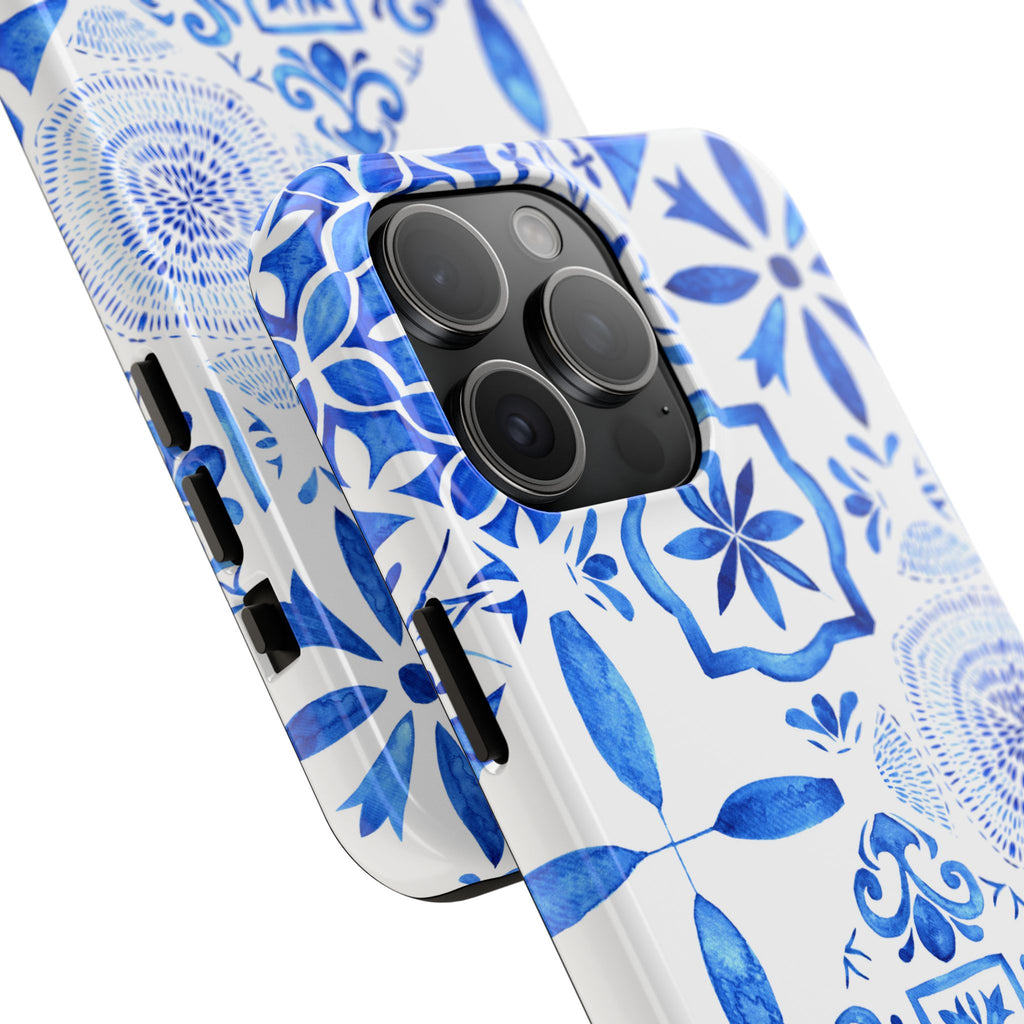 iPhone Case Pastel Santorini Inspired Blue White