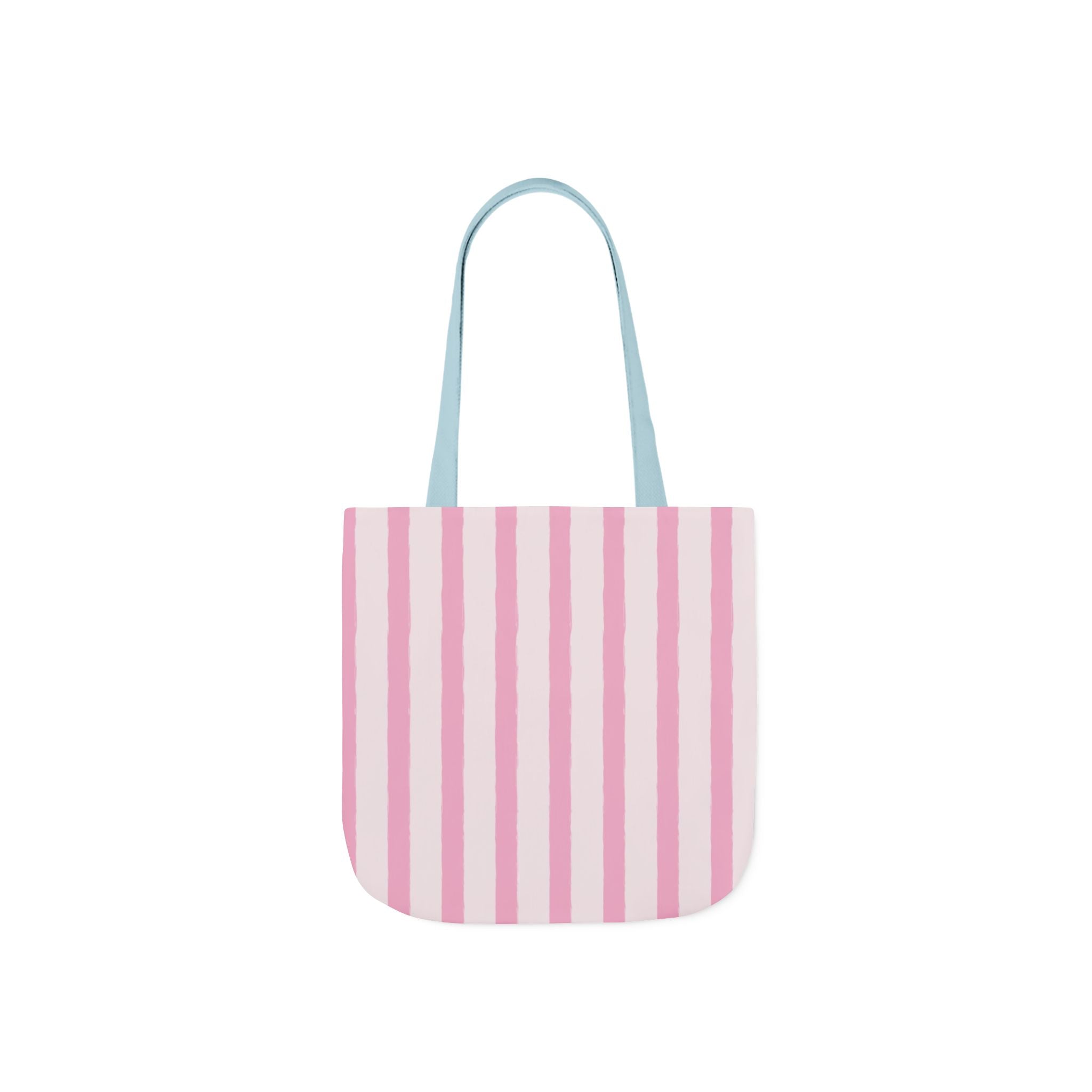 Canvas Tote Bag — Pink Stripe Beach-Ready Shopper