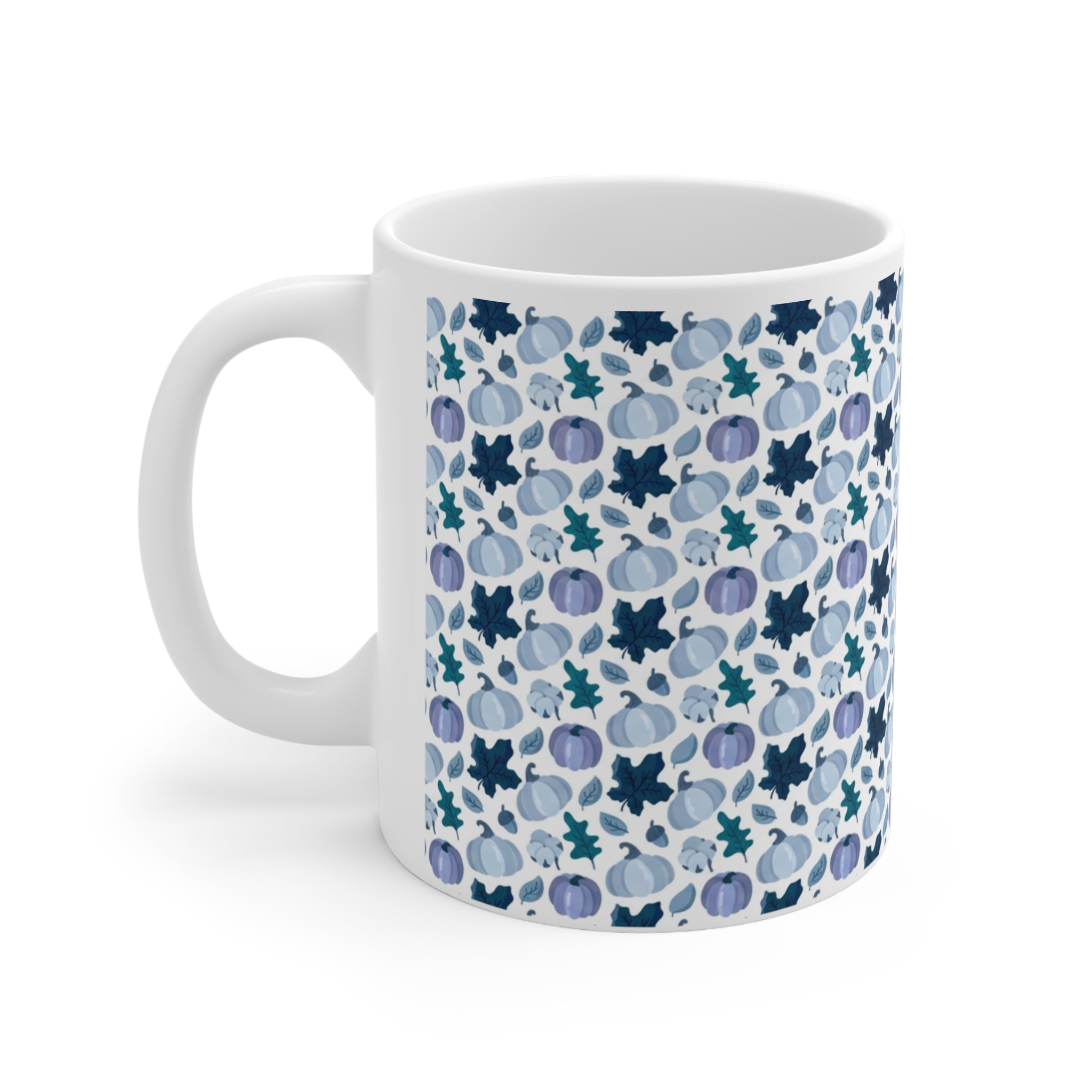 Blue Pumpkin Fall Coffee Halloween Mug — Ceramic Coffee Cup