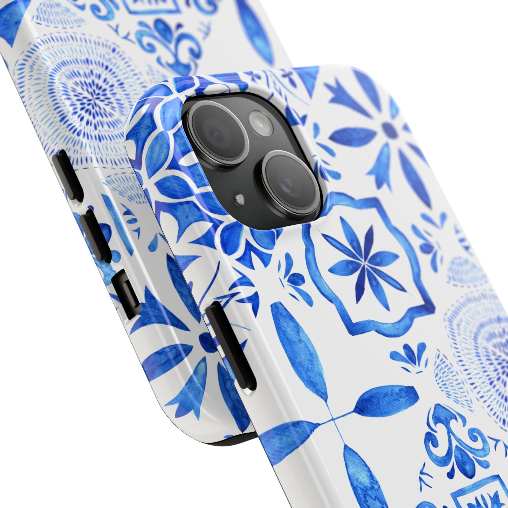 iPhone Case Pastel Santorini Inspired Blue White