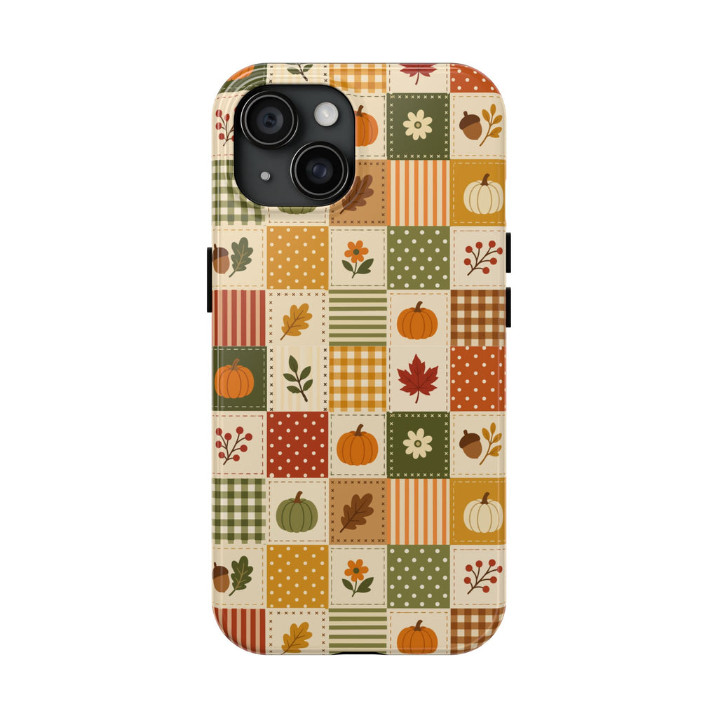 iPhone Case - Patchwork Orange Green Halloween Theme