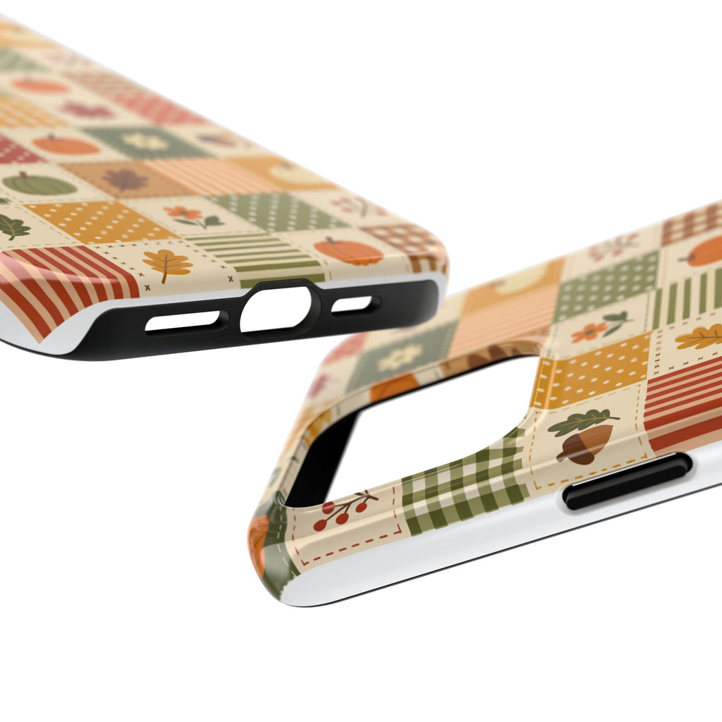 iPhone Case - Patchwork Orange Green Halloween Theme