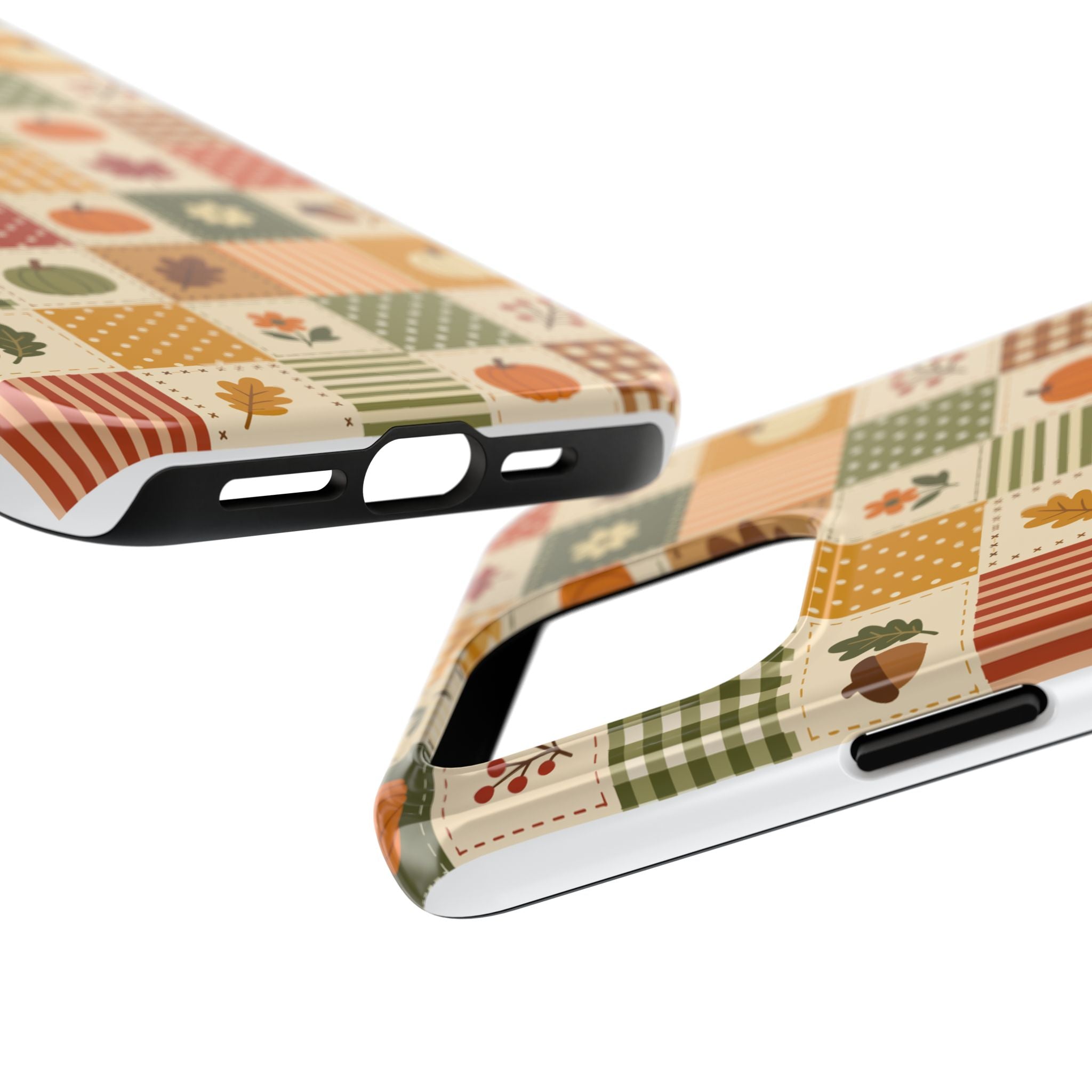 iPhone Case - Patchwork Orange Green Halloween Theme