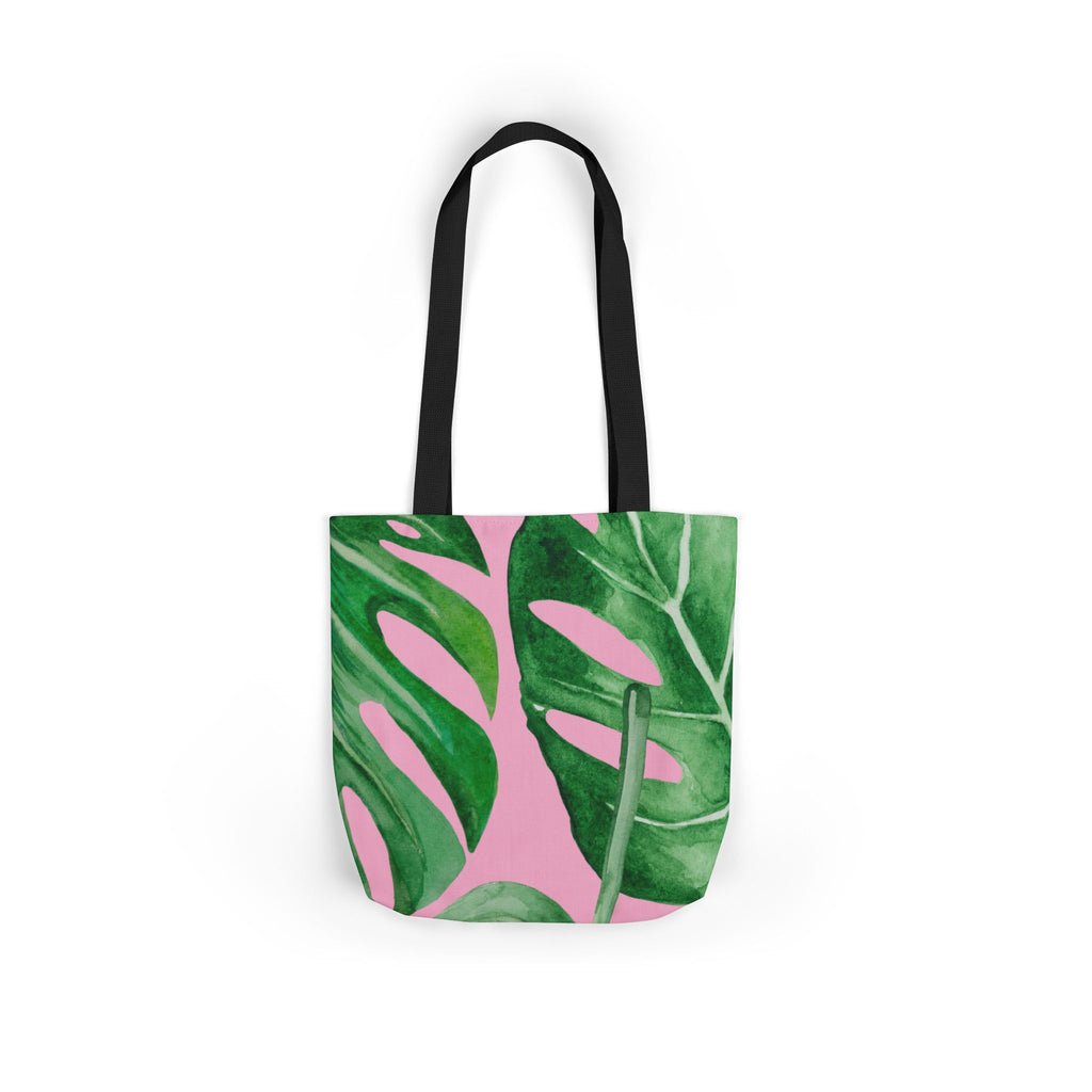 Striped Canvas Tote Bag — Tropical Beach-Ready Shopper
