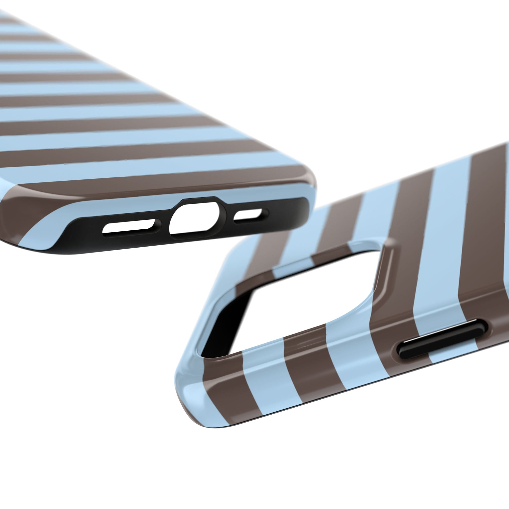 iPhone Case Blue Brown Stripes
