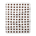 Sherpa Fleece Blanket – Cozy Brown Polka Dot Throw