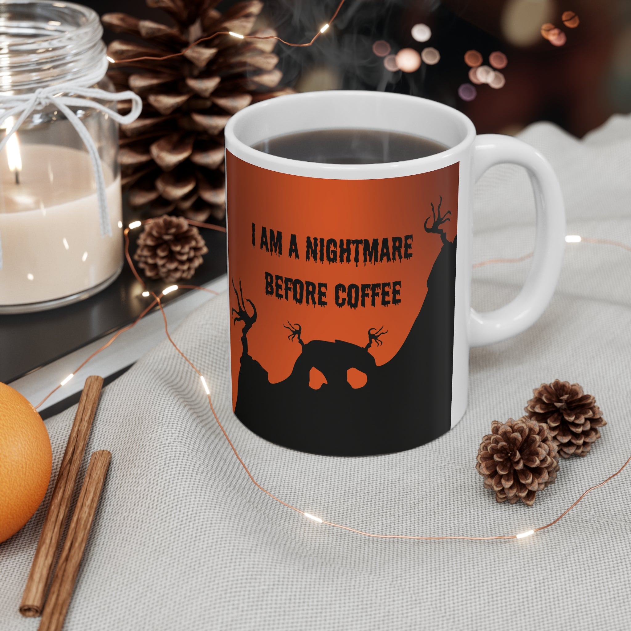 Nightmare Coffee Halloween Mug — Ceramic Coffee Cup
