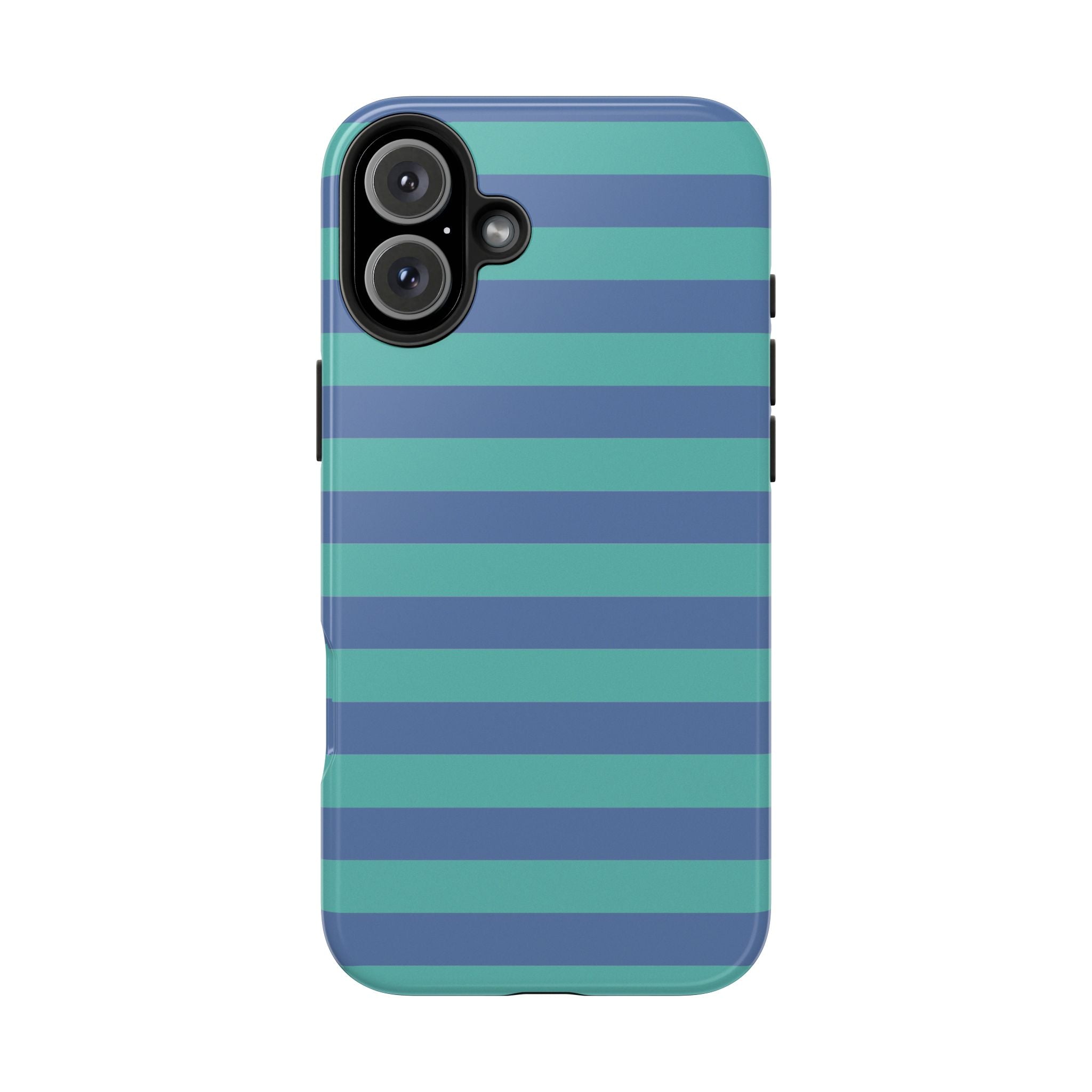 iPhone Case Navy Aqua Stripes