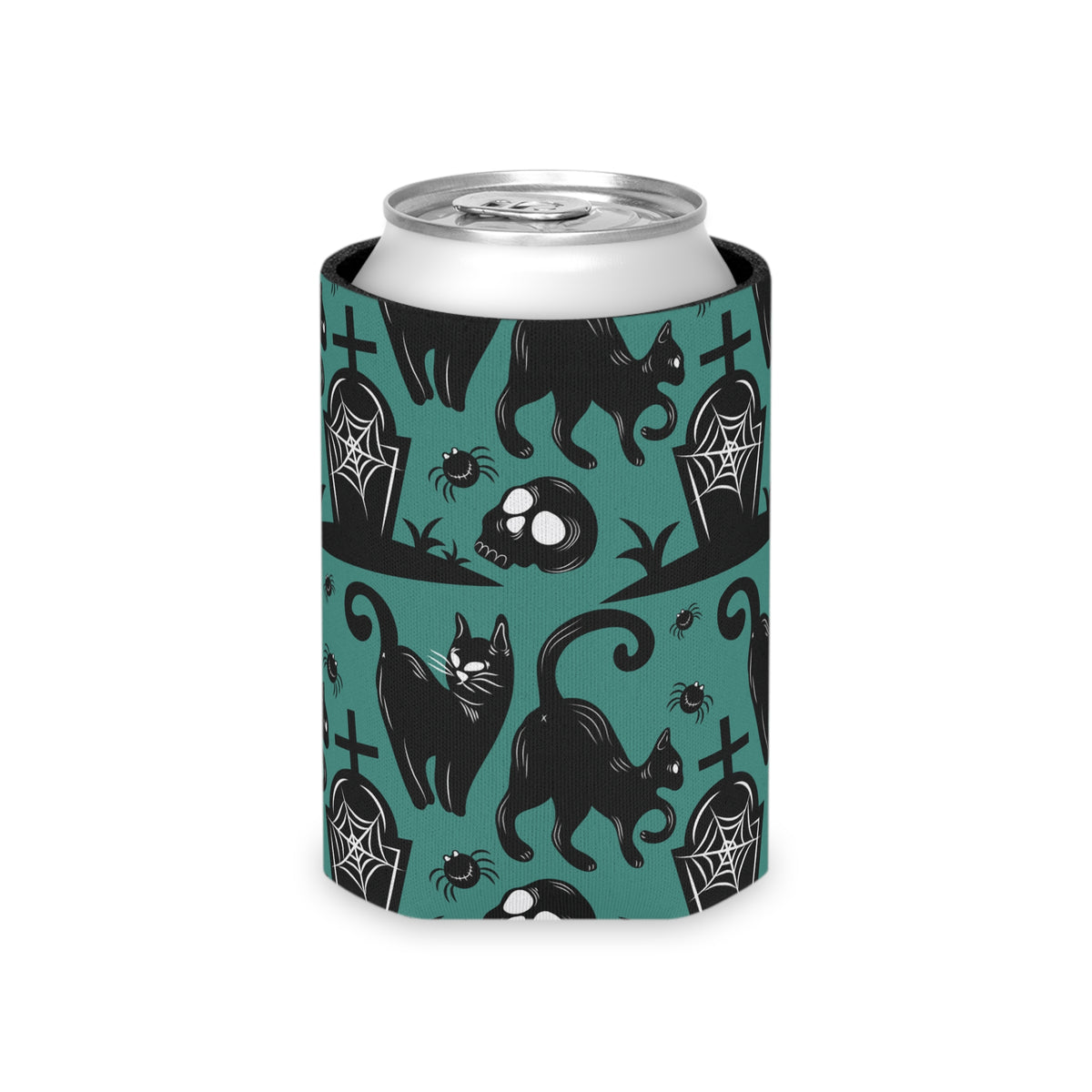 Halloween Black Cats Can Cooler –Fall Autumn Halloween