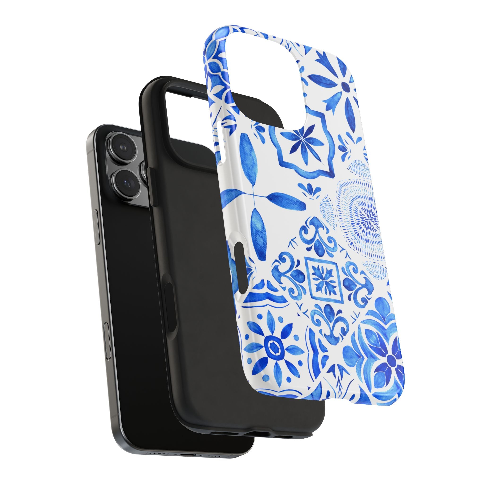 iPhone Case Pastel Santorini Inspired Blue White