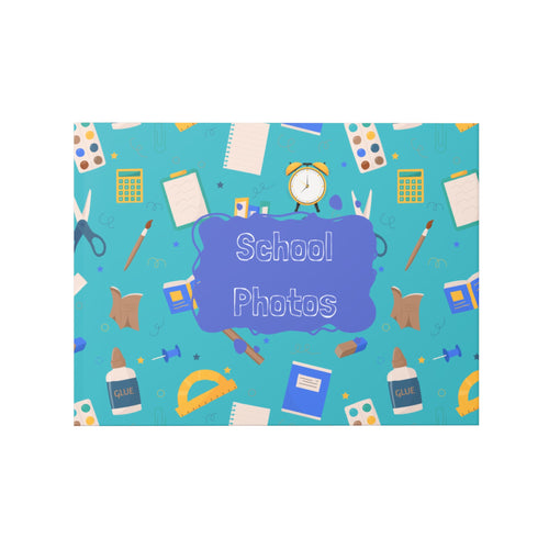 Aqua School Photos Hardcover A4 Photo Book — Keepsake Yearbook Memory Album